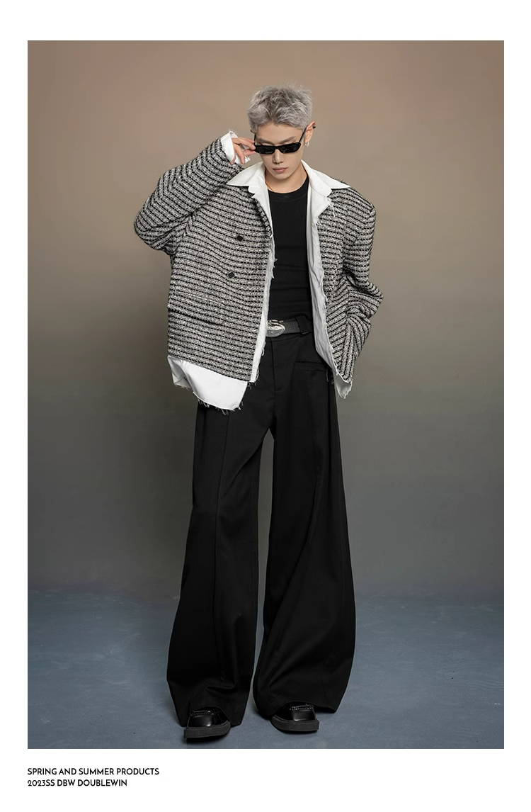 wide-leg tailored suit pants