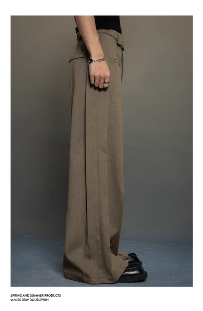 wide-leg tailored suit pants