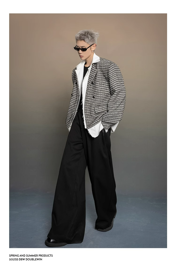 wide-leg tailored suit pants