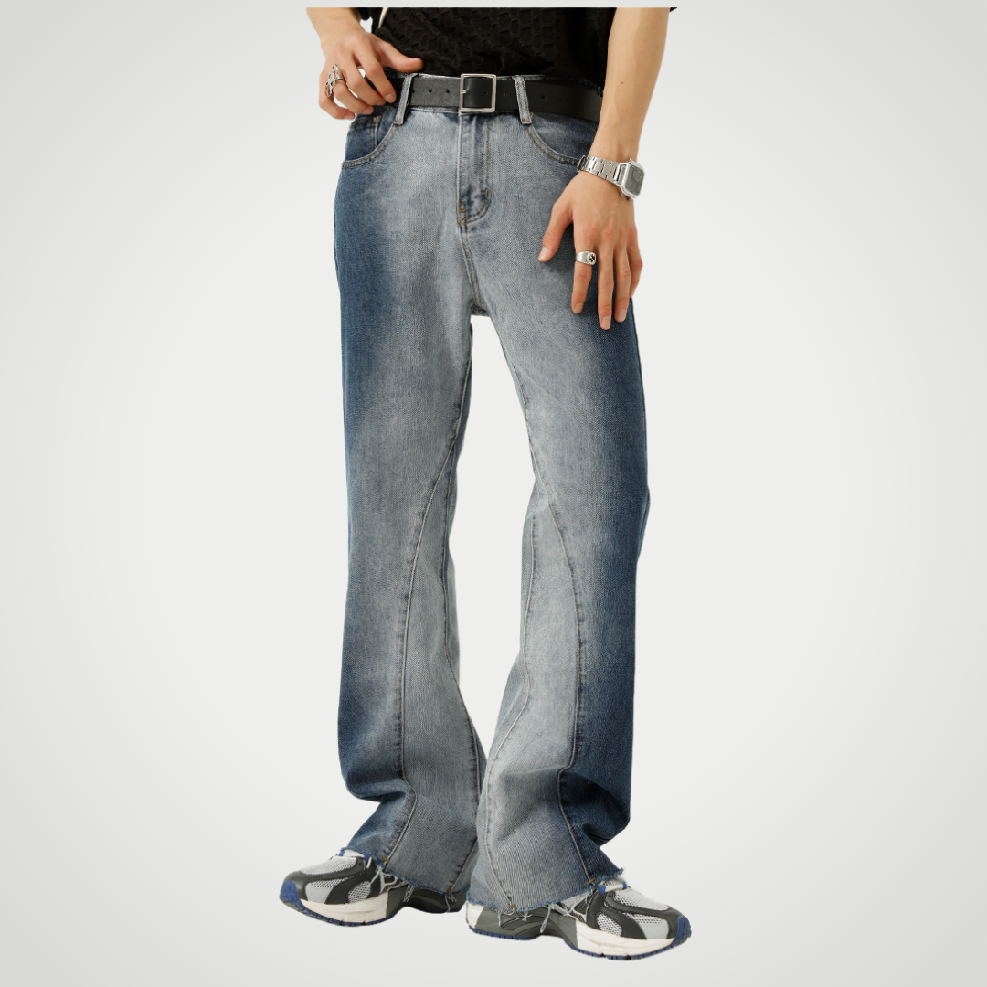 gradation straight denim (B/BW)