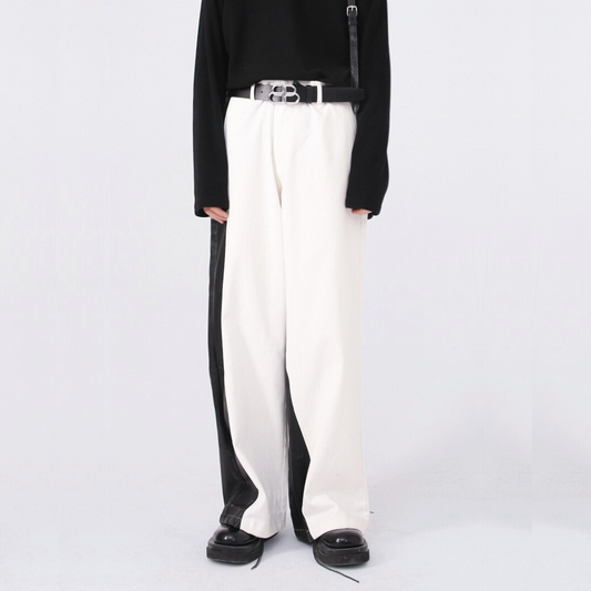 bicolor casual pants