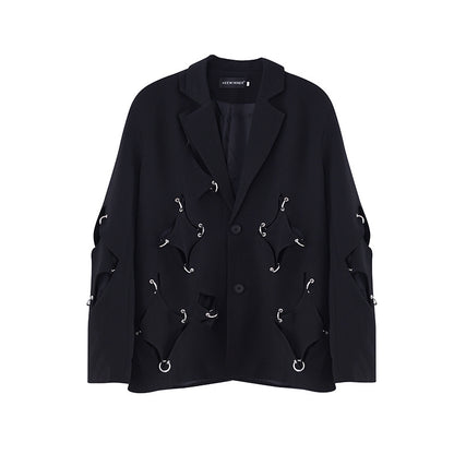 Dark Metal Rivet Ring Decoration Jacket